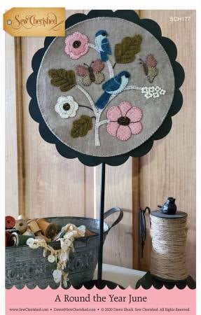 Wool Applique Pattern Kit “Holly” for “The Four Seasons of Flowers” BOM wool  quilt – Horse and Buggy Country Wool Applique Designs